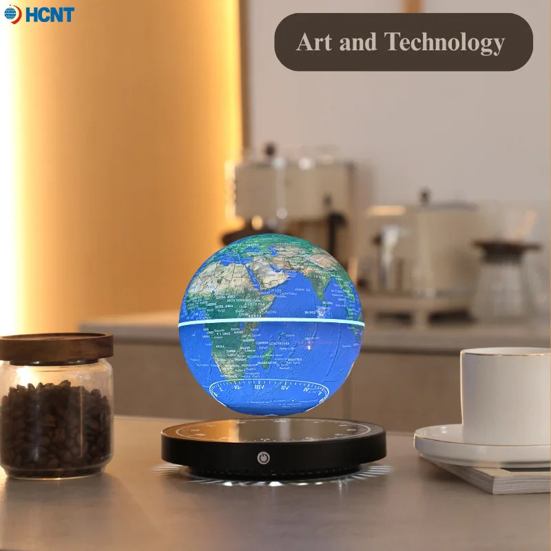 Globo flotante Globo levitante magnético con globo de luz LED Mapa del mundo para decoración de la oficina en casa Regalo de tecnología genial para niños y profesores