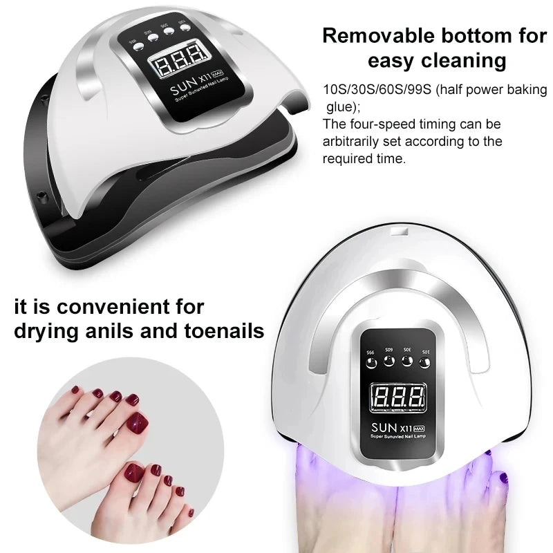 Lámpara de uñas profesional, Sensor infrarrojo, luz de manicura para un curado rápido de todos los esmaltes de uñas de Gel, máquina secadora de uñas, herramientas de salón