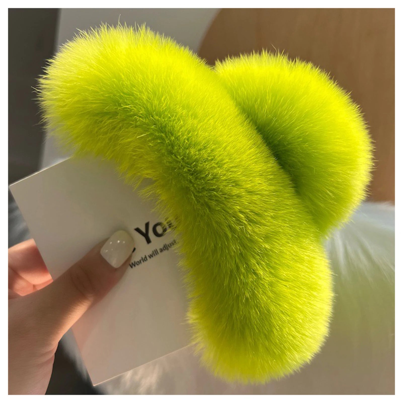 Pinza para el cabello de felpa elegante, de piel sintética lisa, pinzas grandes para el cabello, horquilla de color liso para otoño e invierno, ideal para cabello grueso.