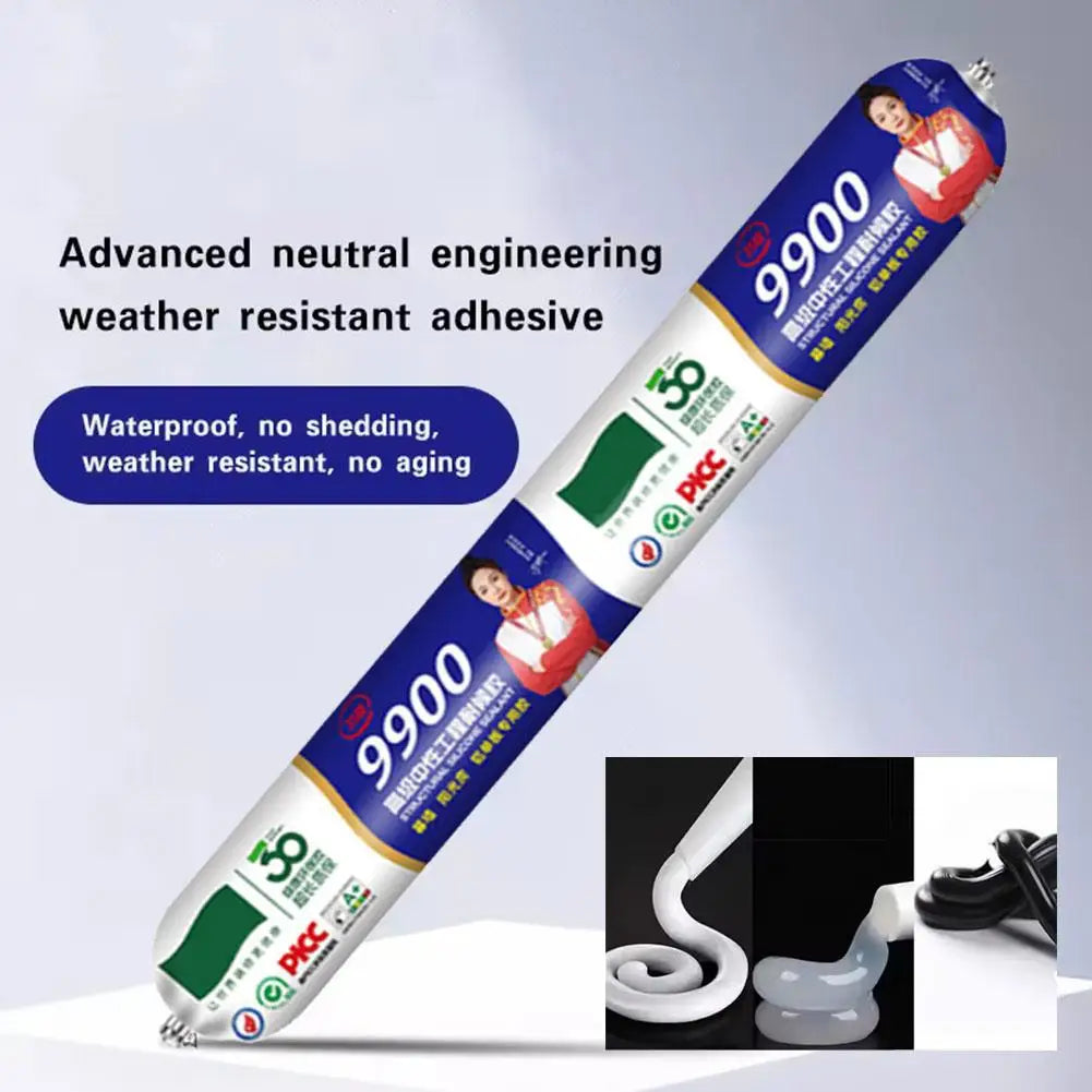 Sellador 9900, adhesivo de ingeniería resistente a la intemperie para proyectos de pared de cortina pequeña, herramienta adhesiva de secado rápido para el sol, nuevo