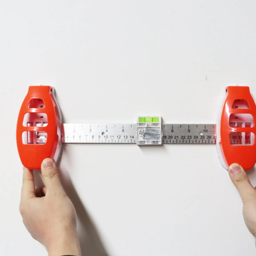 Herramienta de Nivelación para Colgar Cuadros, Regla de Alineación Precisa, Herramienta para Colgar Cuadros con Nivel, Herramienta para Colgar Marcos en la Pared, ABS Resistente