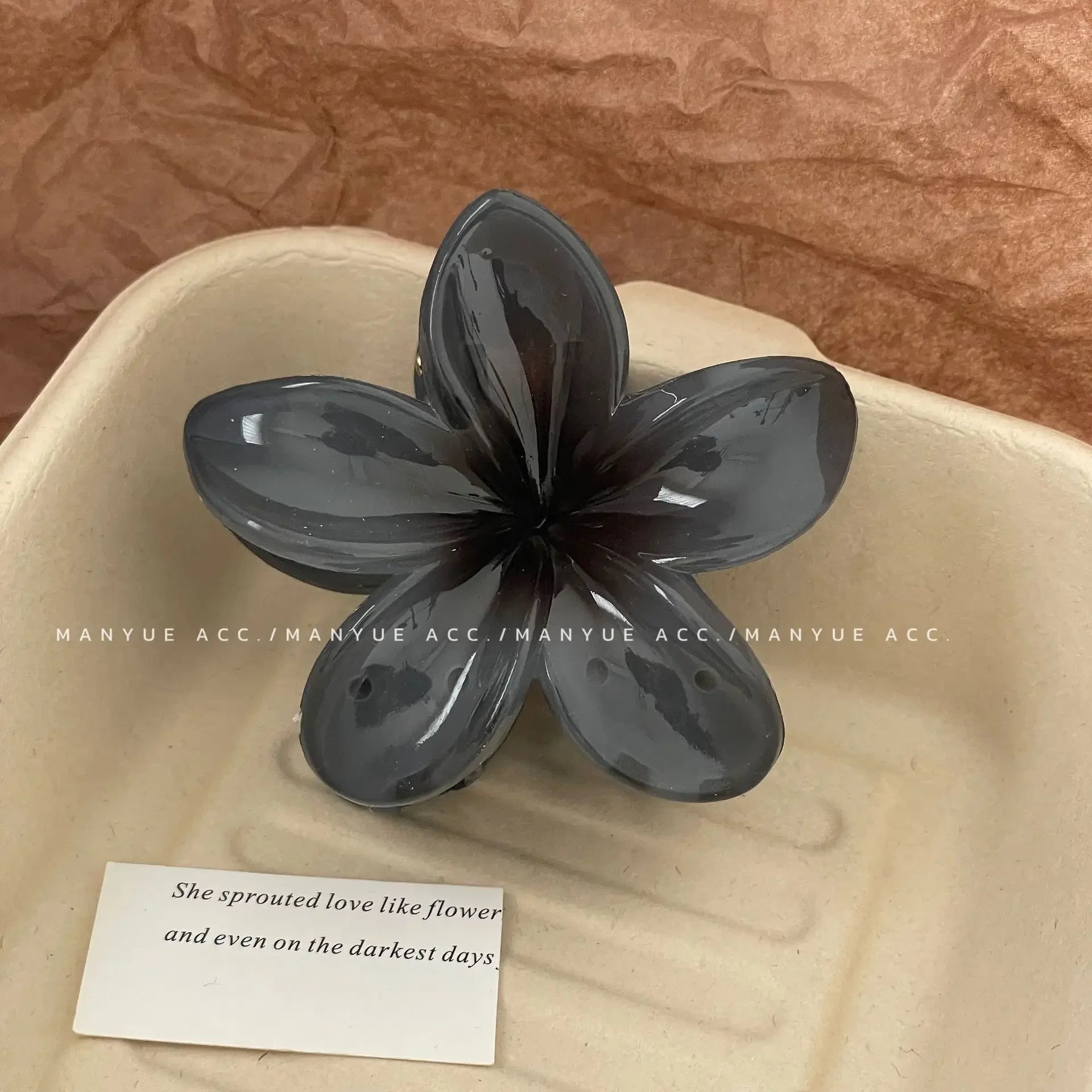 Pinzas para el cabello con gradiente hawaiano, pinzas para el cabello con flores, horquilla para la cabeza a la moda de gran tamaño para mujeres y niñas, pasador de cangrejo, accesorios para el cabello