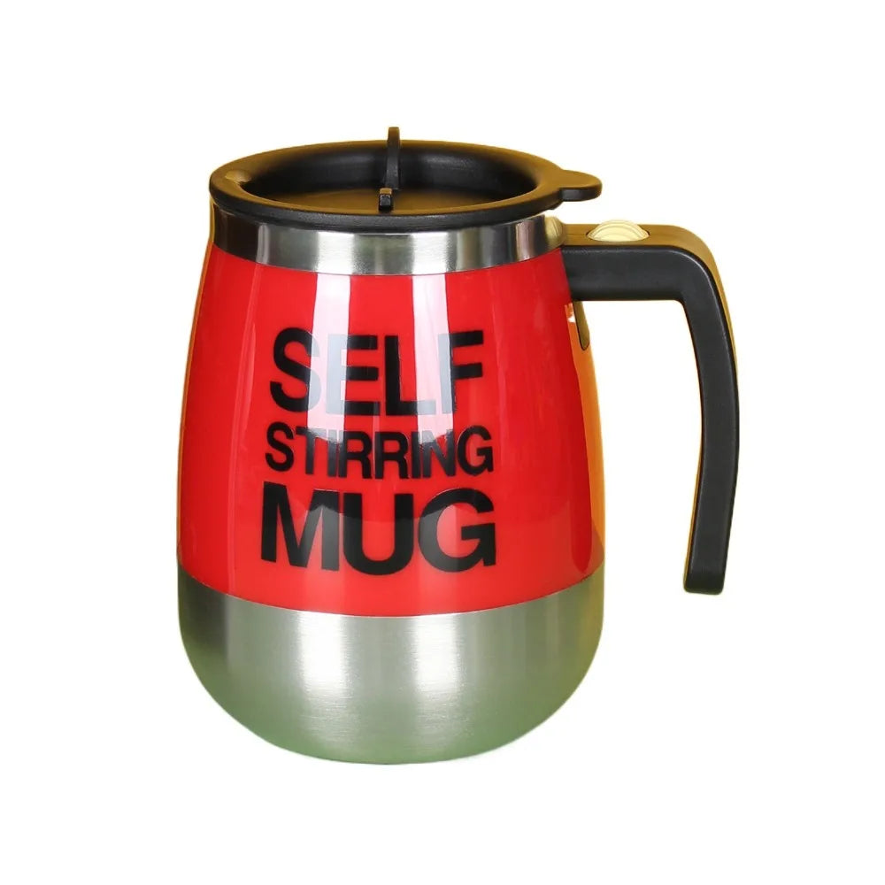 Taza Mezcladora Automática de Acero Inoxidable, Gran Capacidad, Aislamiento Térmico, Mezclador Eléctrico Inteligente, Mango Cómodo con Tapa