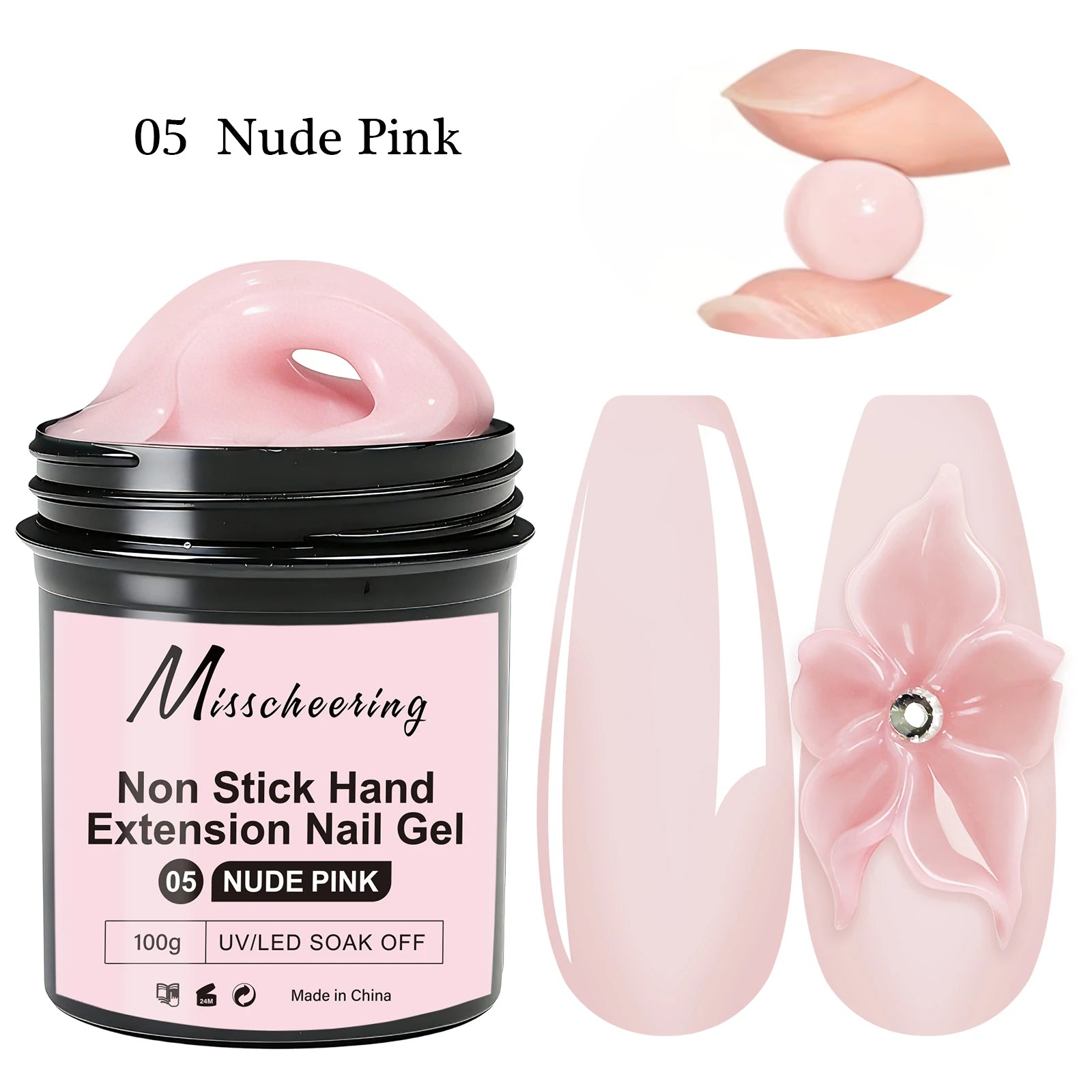 1 tarro 100/150g Gel de uñas de polietileno UV LED curado constructor de uñas Gel de extensión de uñas de cristal acrílico para uñas DIY en salón de casa