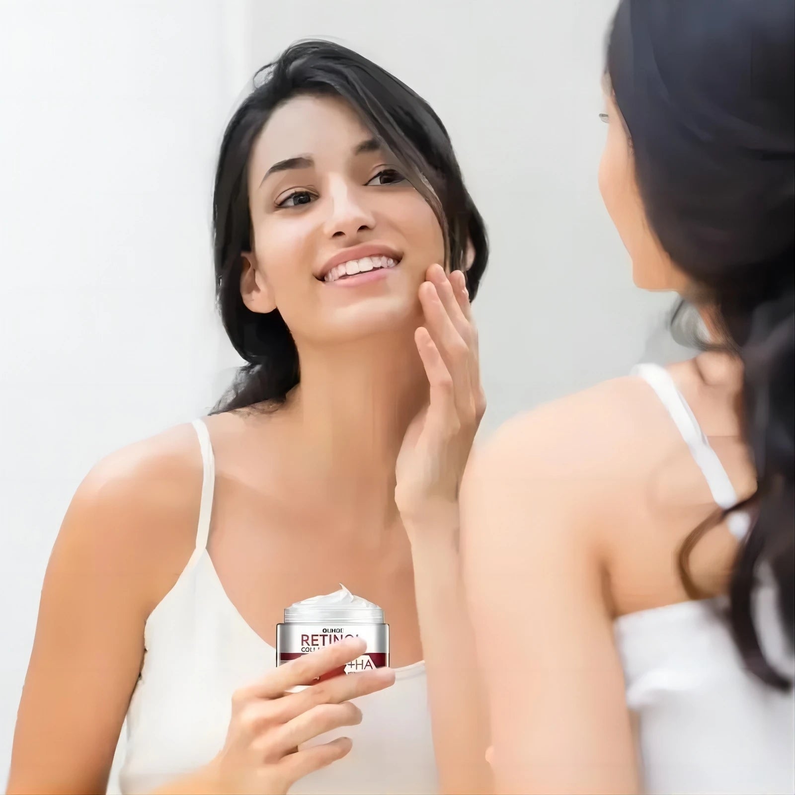 Crema hidratante facial Crema de noche y día Reduce las líneas finas para mujeres