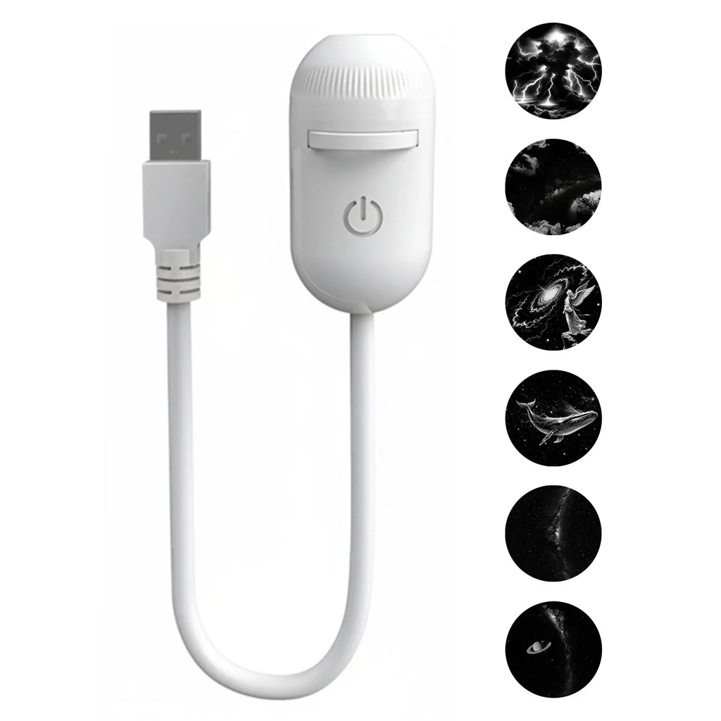 Mini proyector de estrellas USB 2 en 1, luz nocturna con 12 películas, luz ambiental de cielo estrellado para decoración del hogar y del coche, para adultos y niños