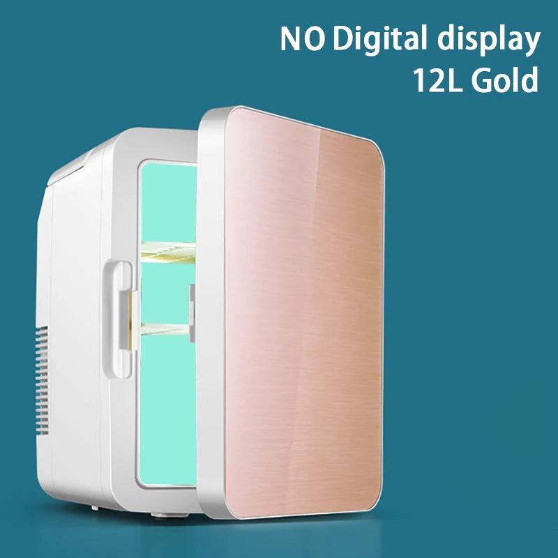 Mini refrigerador portátil de 12L para dormitorio de estudiantes, calefacción y refrigeración, cosméticos, coche, hogar, refrigeración y preservación de doble uso