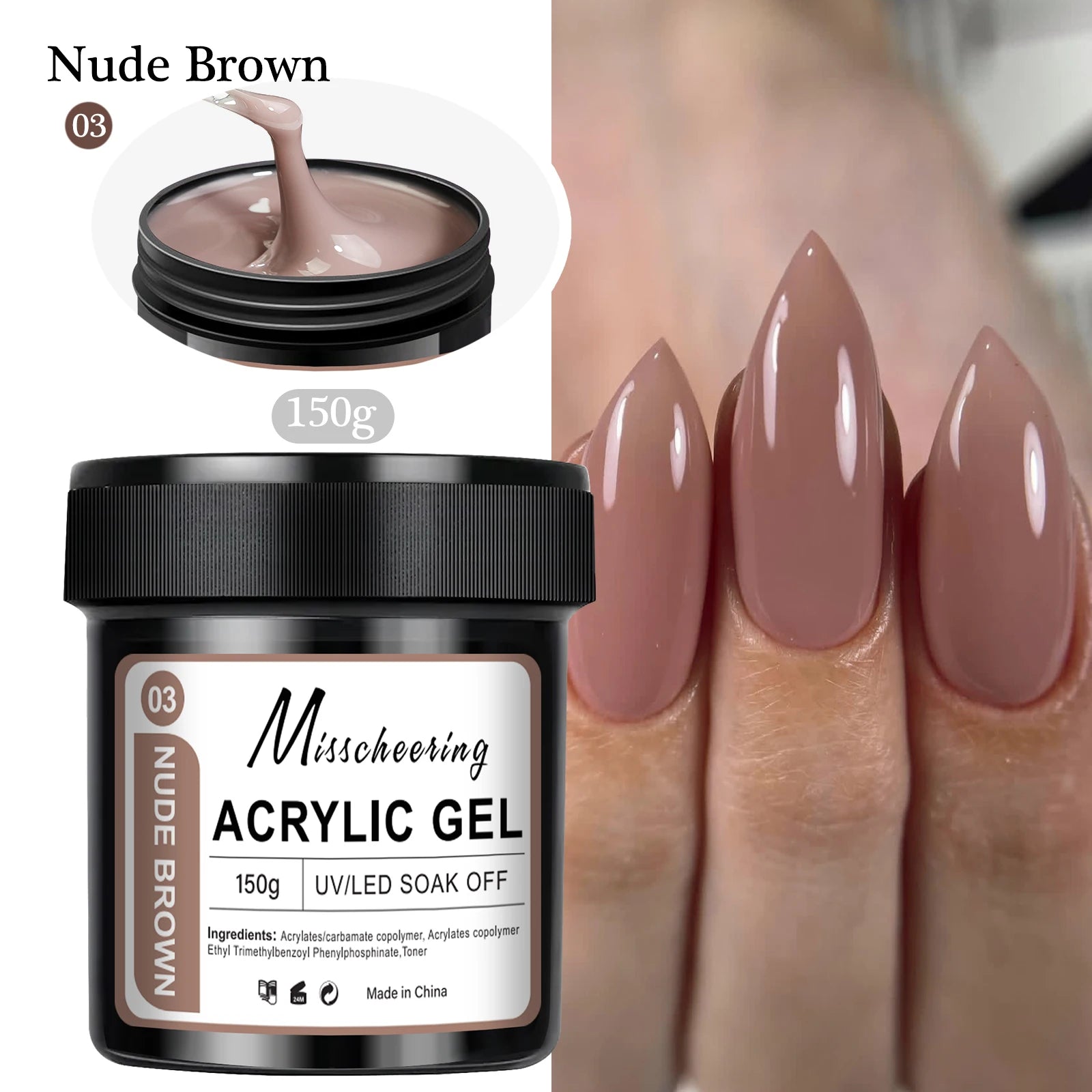 1 tarro 100/150g Gel de uñas de polietileno UV LED curado constructor de uñas Gel de extensión de uñas de cristal acrílico para uñas DIY en salón de casa