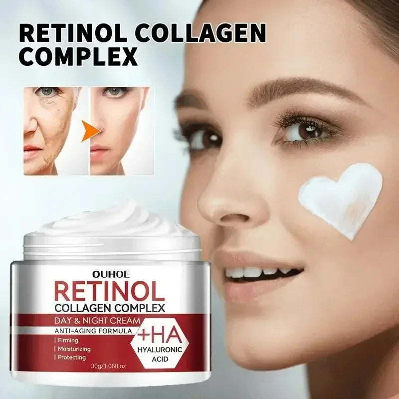 Crema hidratante facial Crema de noche y día Reduce las líneas finas para mujeres