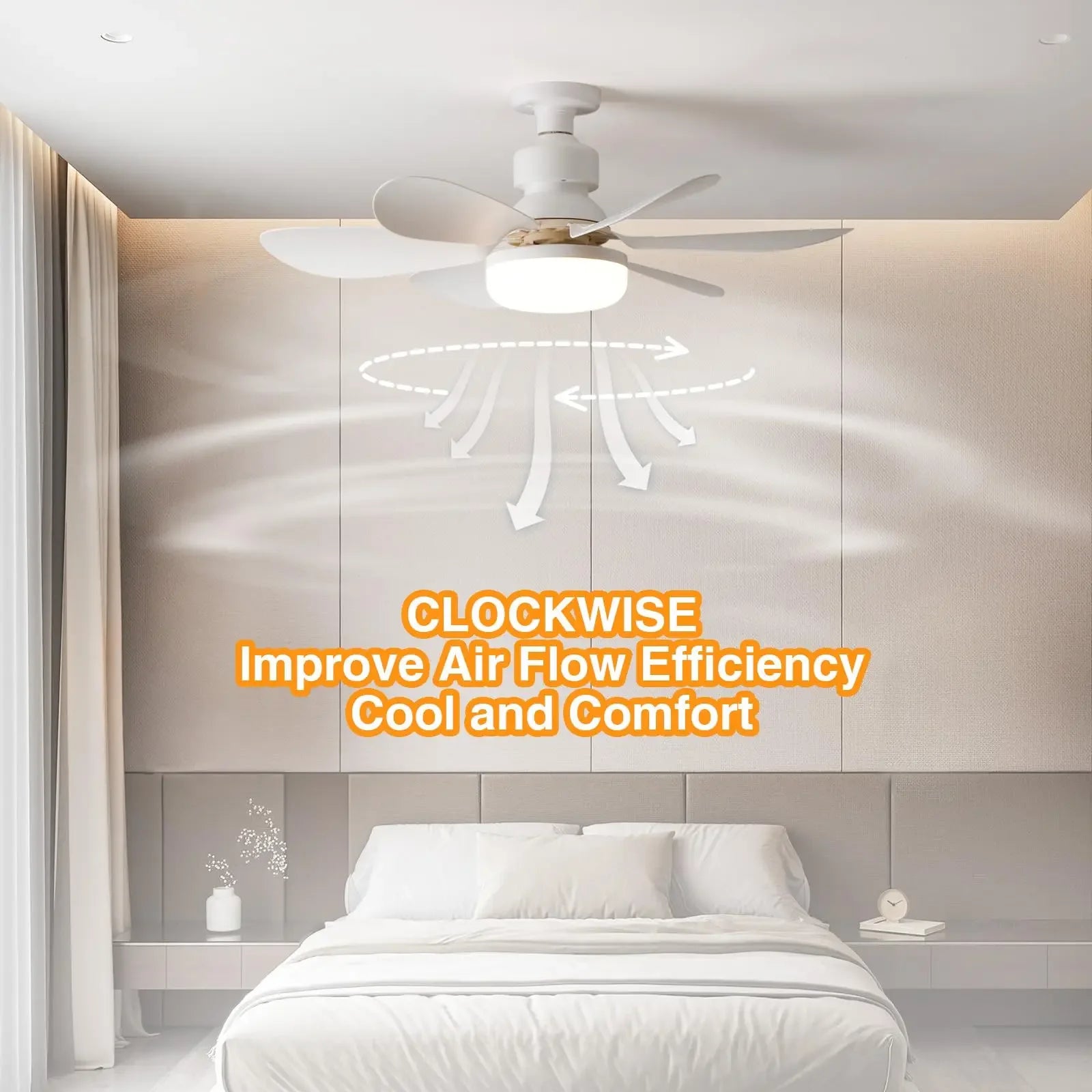 Ventilador de techo LED 40W E27 con control remoto para atenuación, adecuado para sala de estar, estudio, uso doméstico, 85-265V
