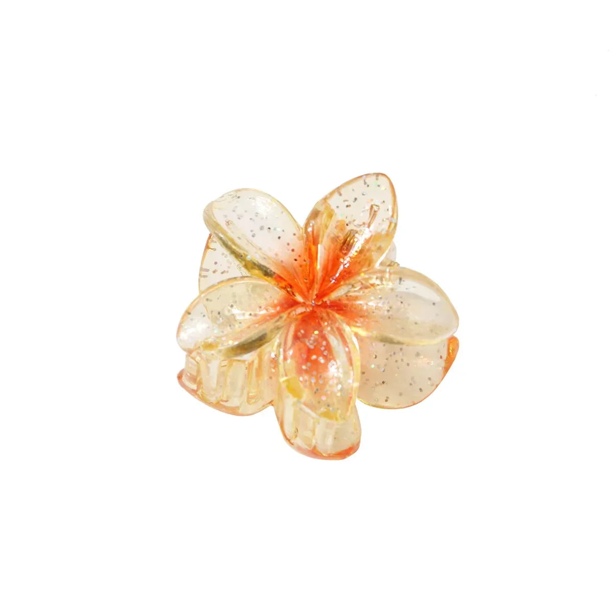 Nueva moda, Clip de garra de flor brillante para mujer, Clip de tiburón de cola de caballo dulce transparente, accesorios versátiles para el cabello para niña