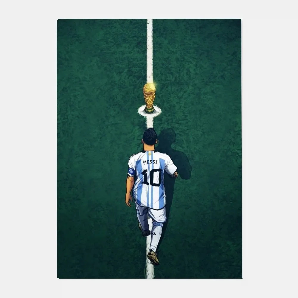 Póster de estrella de fútbol m-messi Argentina, arte HD, pared adhesiva, impermeable, decoración para el hogar, sala de estar y bar