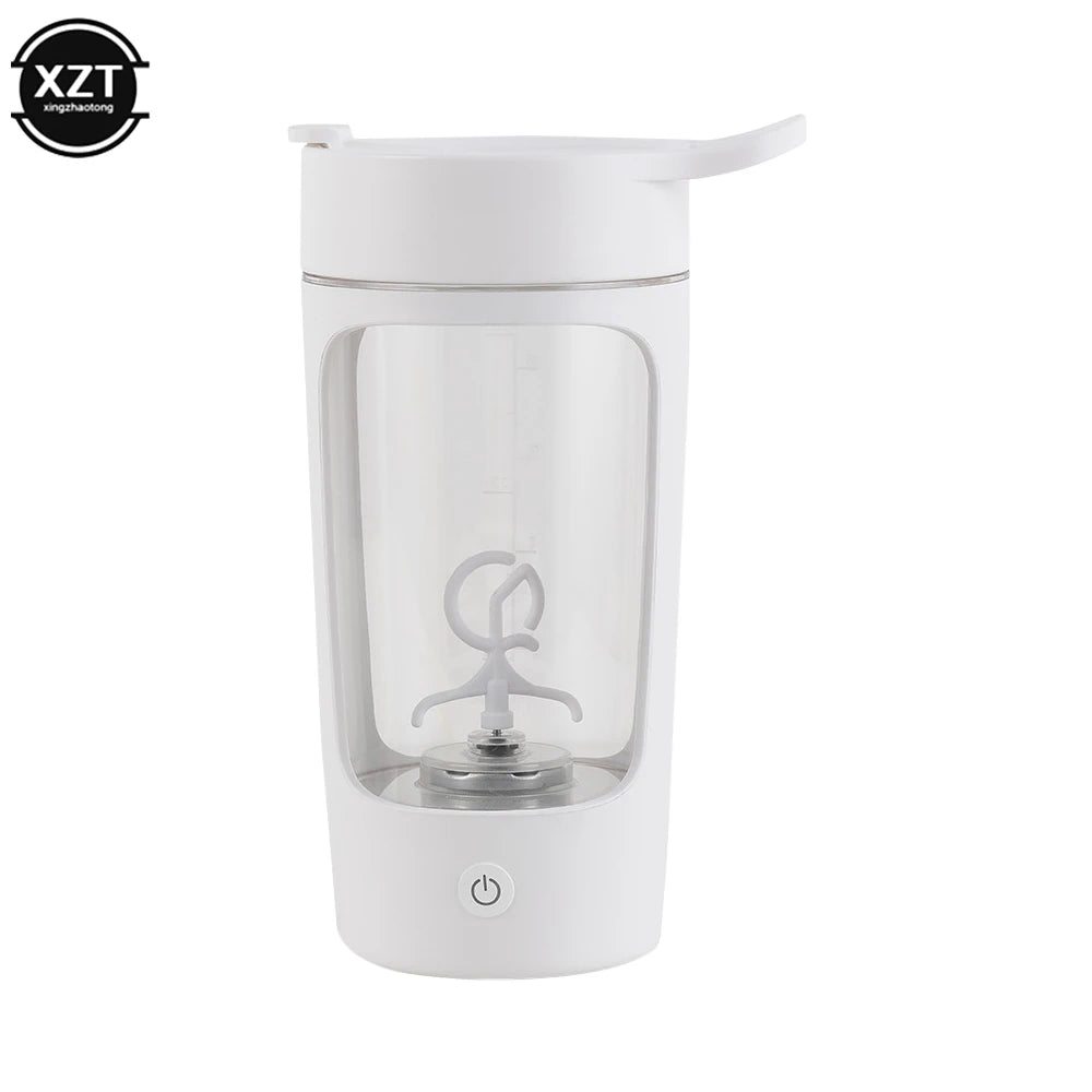 Botella coctelera de proteínas eléctrica USB de 650ml, taza de licuadora recargable portátil, tazas mezcladas multiusos de 650ml para entrenamiento físico