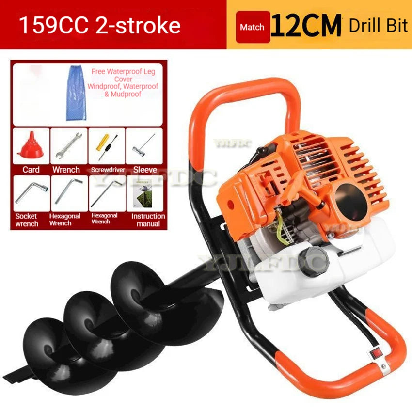 Máquina Perforadora Eficiente de Alta Potencia para Excavación y Túneles, Máquina Agrícola para Hincado de Estacas, Máquina Perforadora de Suelo de 5.9KW para Árboles