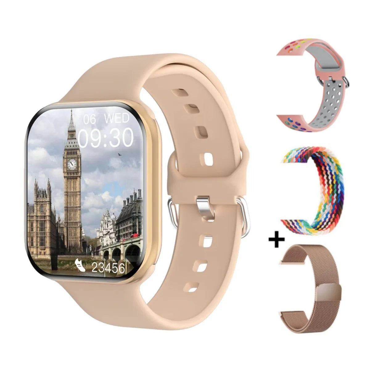 Smartwatch Series X con Llamadas Bluetooth, NFC, Monitoreo de Sueño y Presión Arterial, Carga Inalámbrica, Compatible con Android y iPhone