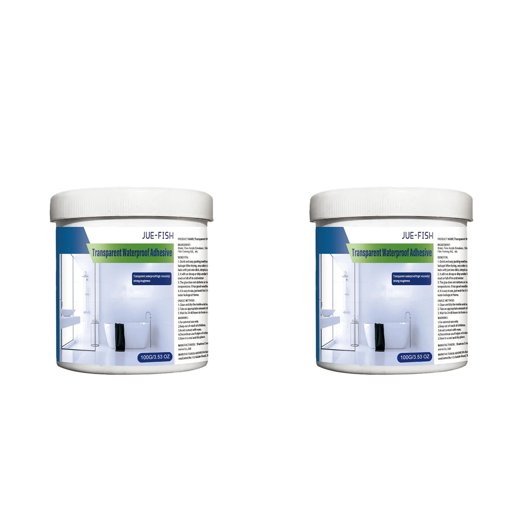 Sellador de reparación de fugas de pegamento de revestimiento impermeable transparente para azulejos de techo de balcón de baño pintura transparente Flexible de secado rápido 100g