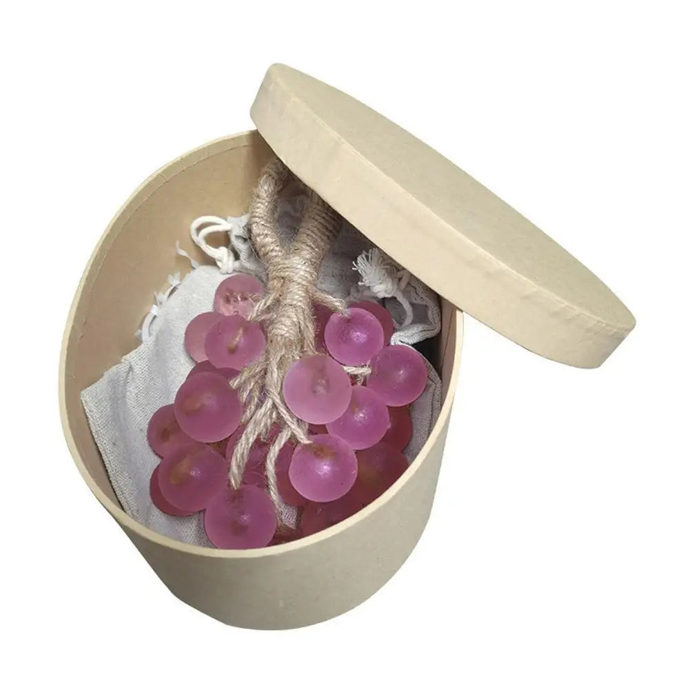 Jabón de uva hecho a mano con cuerda, jabón de uva, jabones aromáticos decorativos para lavarse las manos, baño, regalo de aire fresco para hombres y mujeres