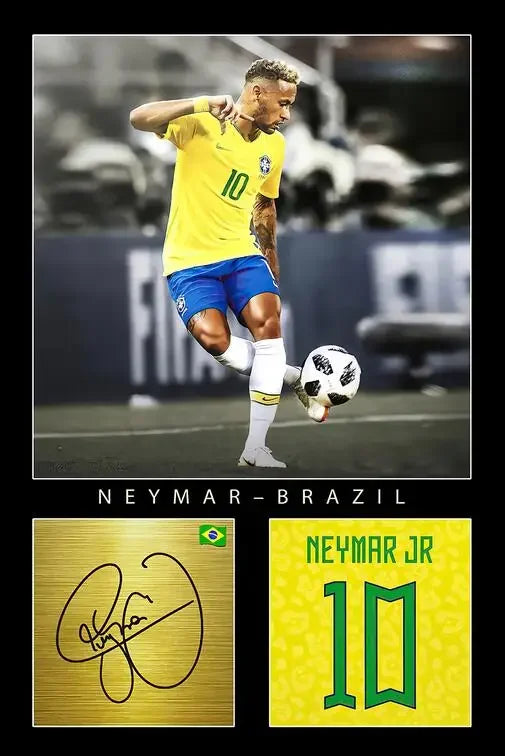 Arte de pared Pop moderno, estrella de fútbol argentina Meesi firmada, lienzo HD, póster impreso, decoración para el hogar, dormitorio, sala de estar, regalos