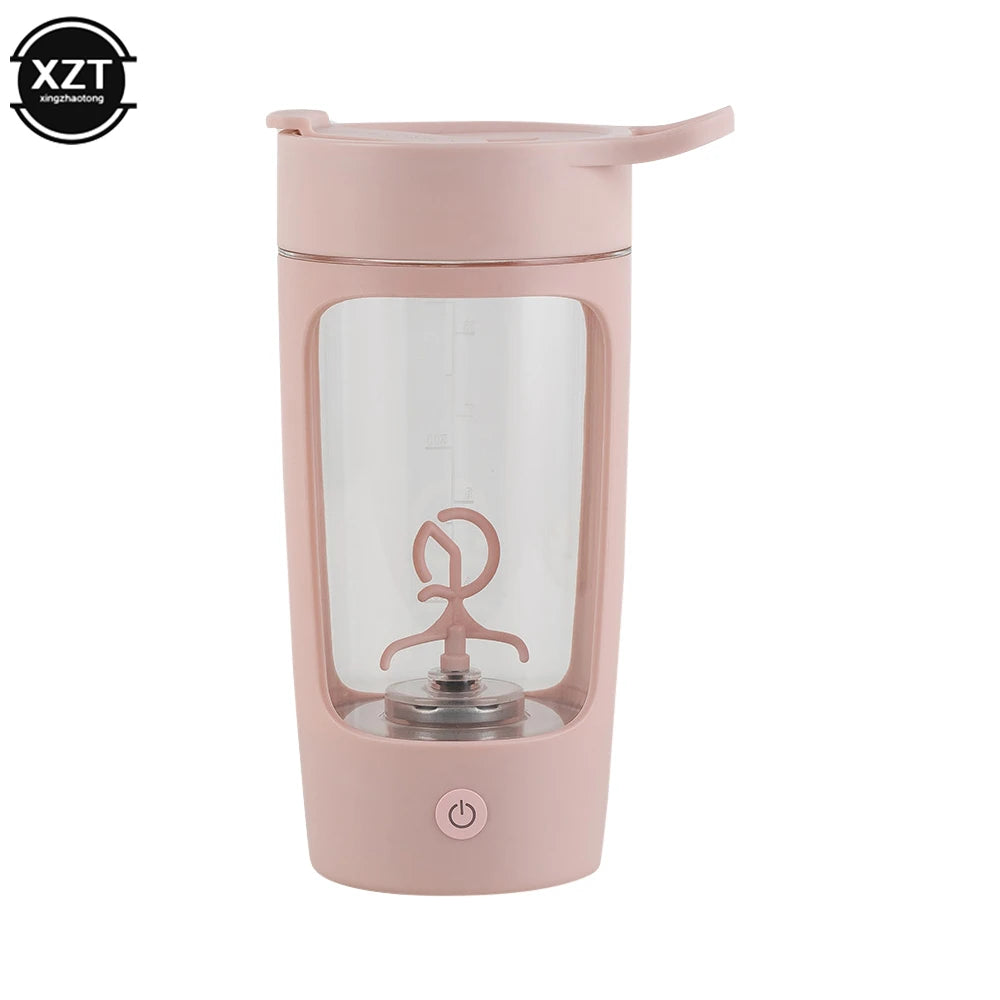 Botella coctelera de proteínas eléctrica USB de 650ml, taza de licuadora recargable portátil, tazas mezcladas multiusos de 650ml para entrenamiento físico