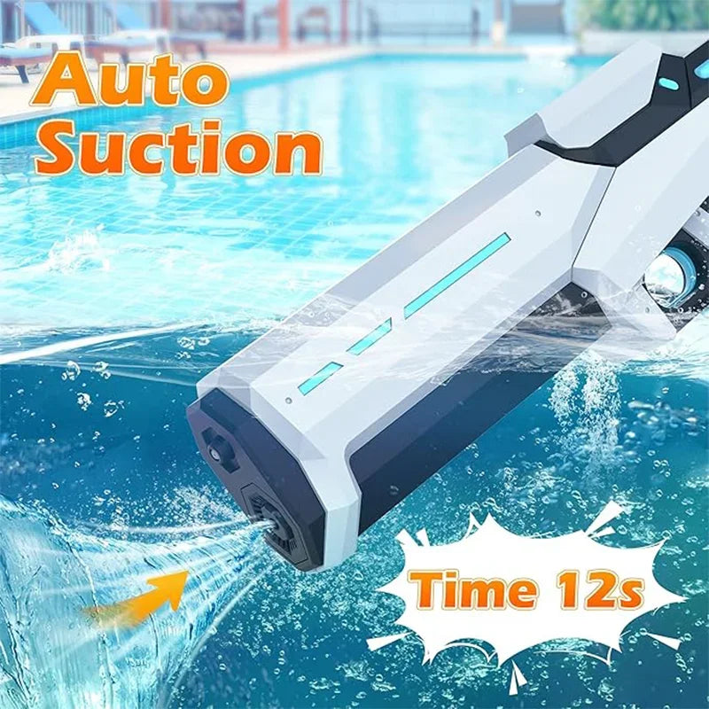 Pistolas de agua eléctricas para adultos, potentes chorros, succión automática de agua, juguete de playa al aire libre de verano para niños, regalo para niños