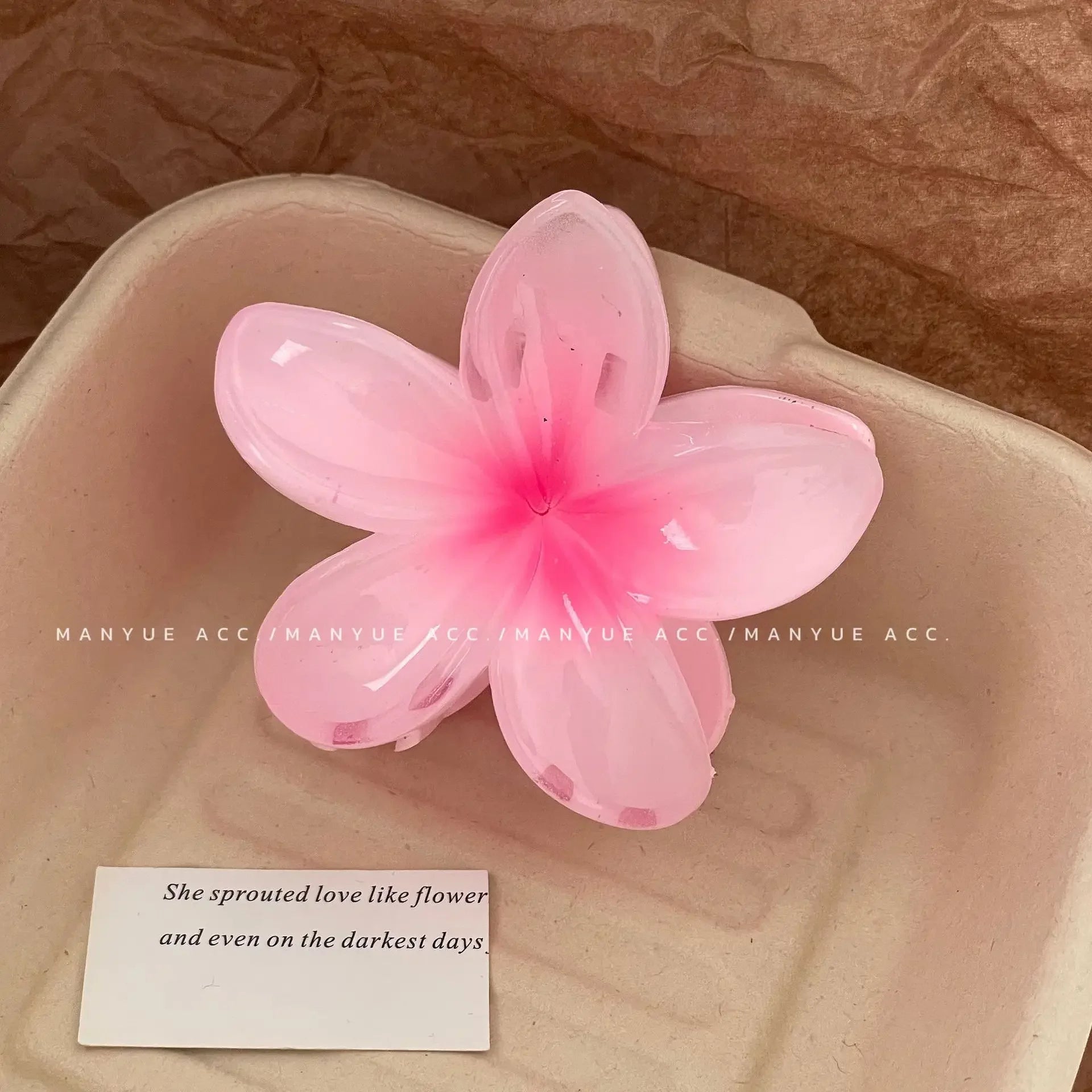 Pinzas para el cabello con gradiente hawaiano, pinzas para el cabello con flores, horquilla para la cabeza a la moda de gran tamaño para mujeres y niñas, pasador de cangrejo, accesorios para el cabello