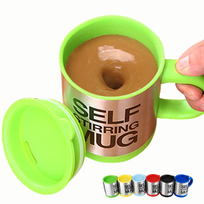 5 colores Lazy Tazas auto agitador taza de café inteligente de acero inoxidable Tazas Copos Inox taza de té