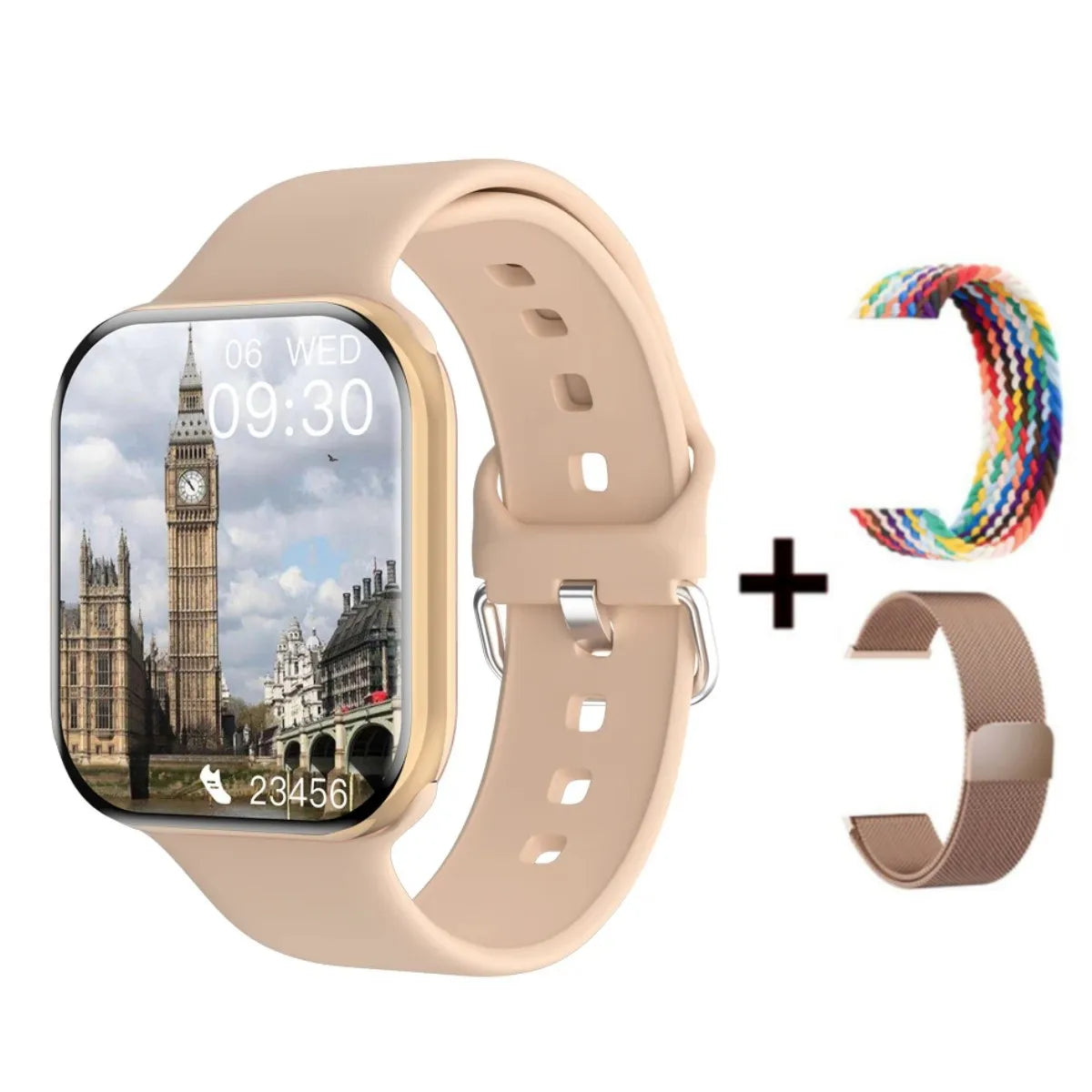 Smartwatch Series X con Llamadas Bluetooth, NFC, Monitoreo de Sueño y Presión Arterial, Carga Inalámbrica, Compatible con Android y iPhone