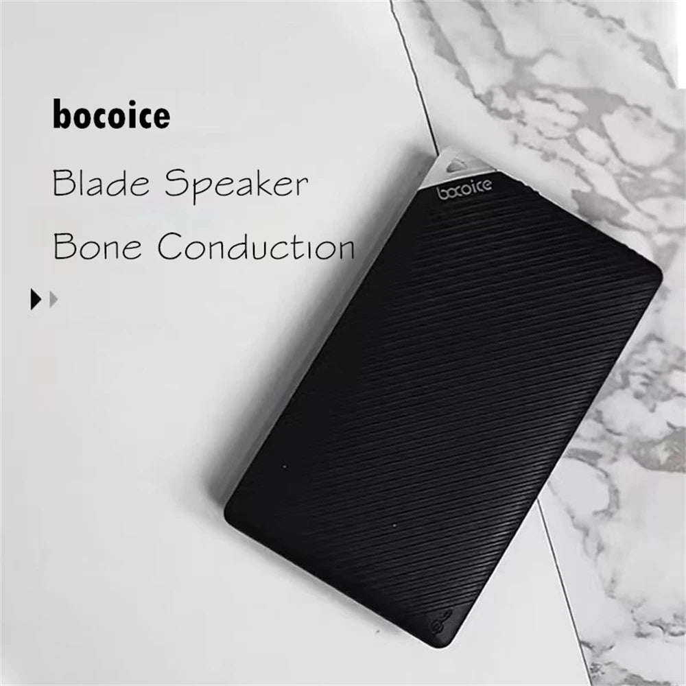 Altavoz Bluetooth de Conducción Ósea Bocoice, Ultrafino, Sonido Estéreo, Creativo, Portátil, Compatible con iPhone, iPad, Samsung