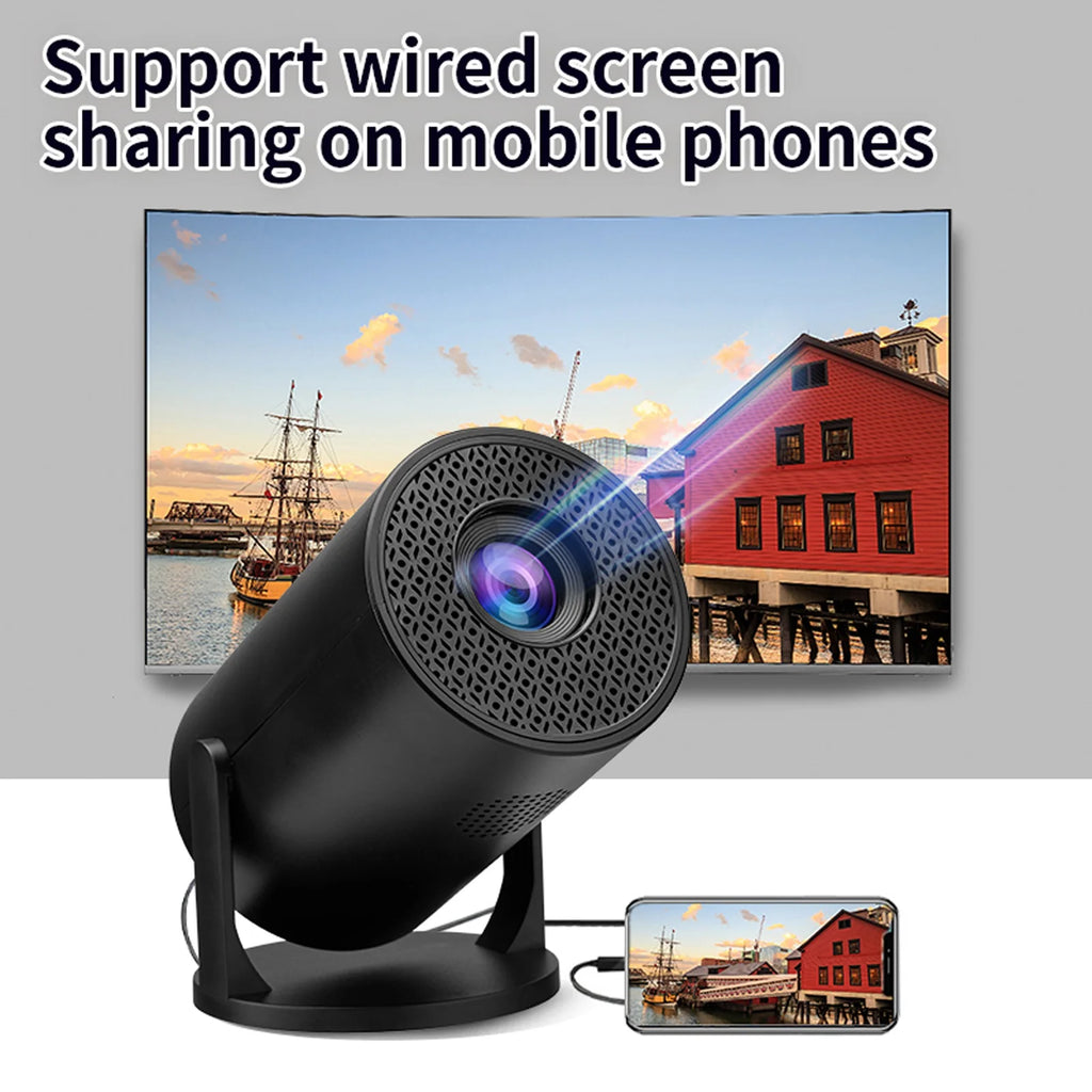 Proyector de vídeo USB TV Sticks 8000lm Brillo Bluetooth Fidelidad inalámbrica LED 1080P Pequeño proyector para computadora portátil PC Smartphone