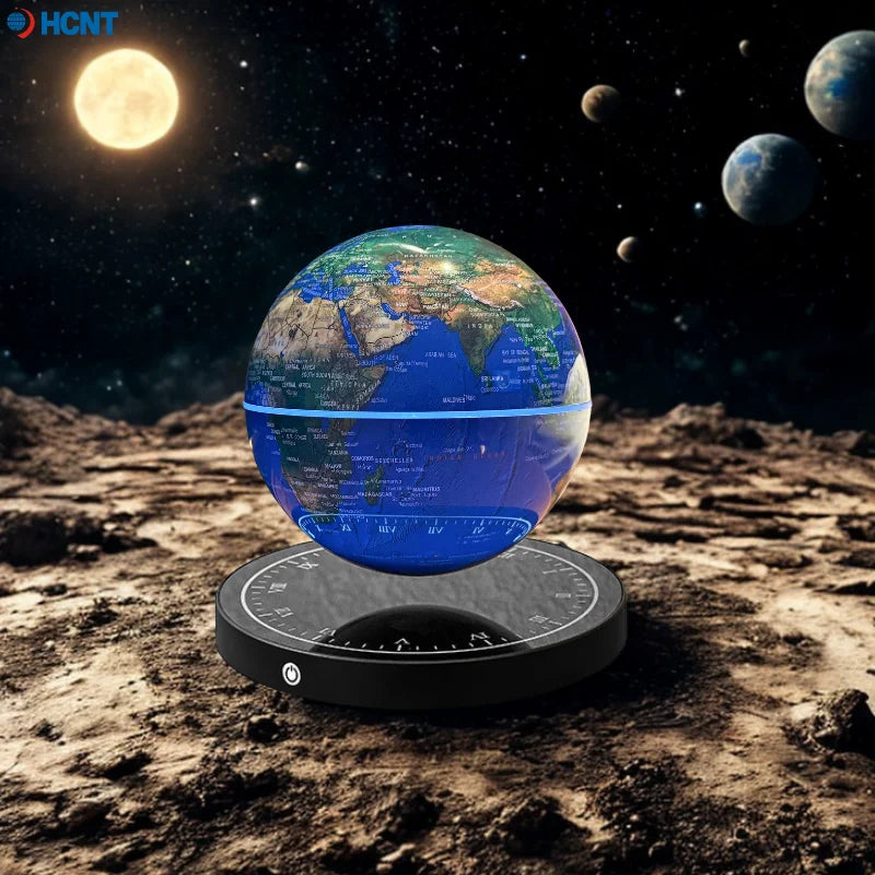 Globo flotante Globo levitante magnético con globo de luz LED Mapa del mundo para decoración de la oficina en casa Regalo de tecnología genial para niños y profesores