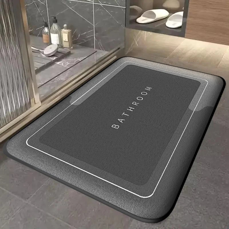 Estera absorbente de baño gruesa, estera simple resistente a la suciedad para puerta, estera de cocina para el hogar, estera de pie de secado rápido, estera de entrada antideslizante
