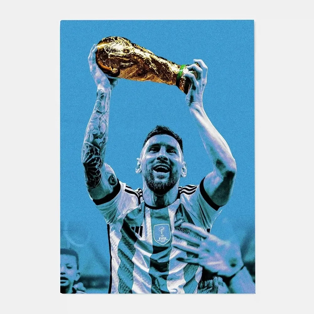 Póster de estrella de fútbol m-messi Argentina, arte HD, pared adhesiva, impermeable, decoración para el hogar, sala de estar y bar