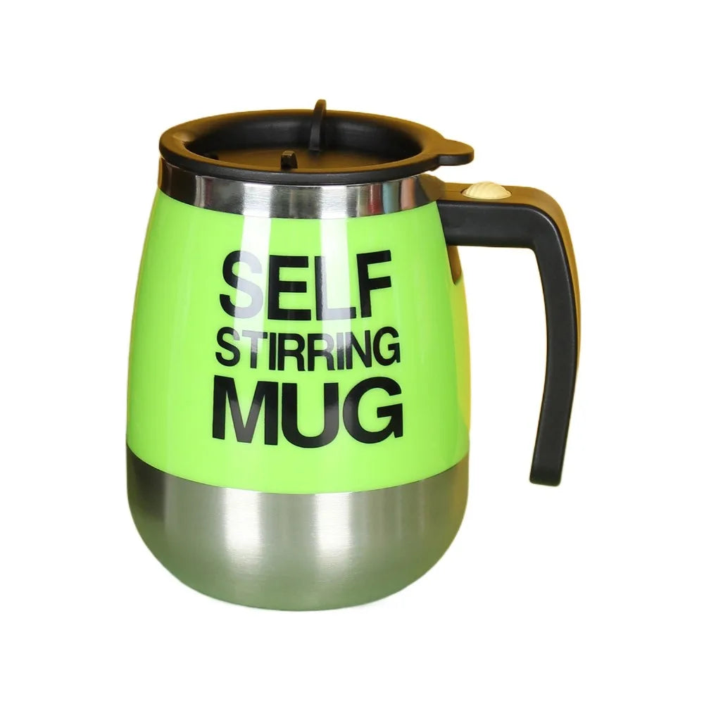 Taza Mezcladora Automática de Acero Inoxidable, Gran Capacidad, Aislamiento Térmico, Mezclador Eléctrico Inteligente, Mango Cómodo con Tapa