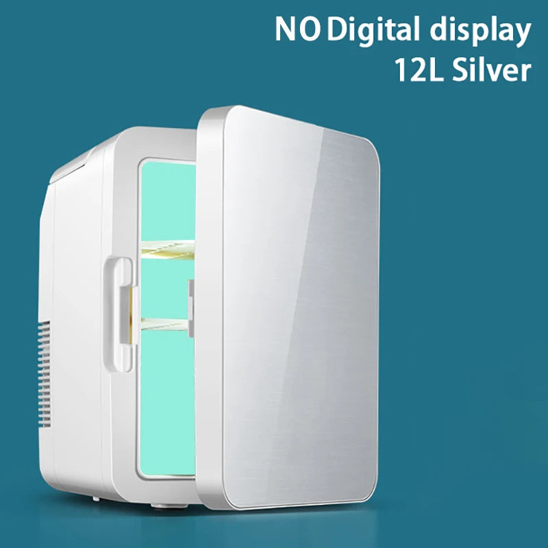 Mini refrigerador portátil de 12L para dormitorio de estudiantes, calefacción y refrigeración, cosméticos, coche, hogar, refrigeración y preservación de doble uso