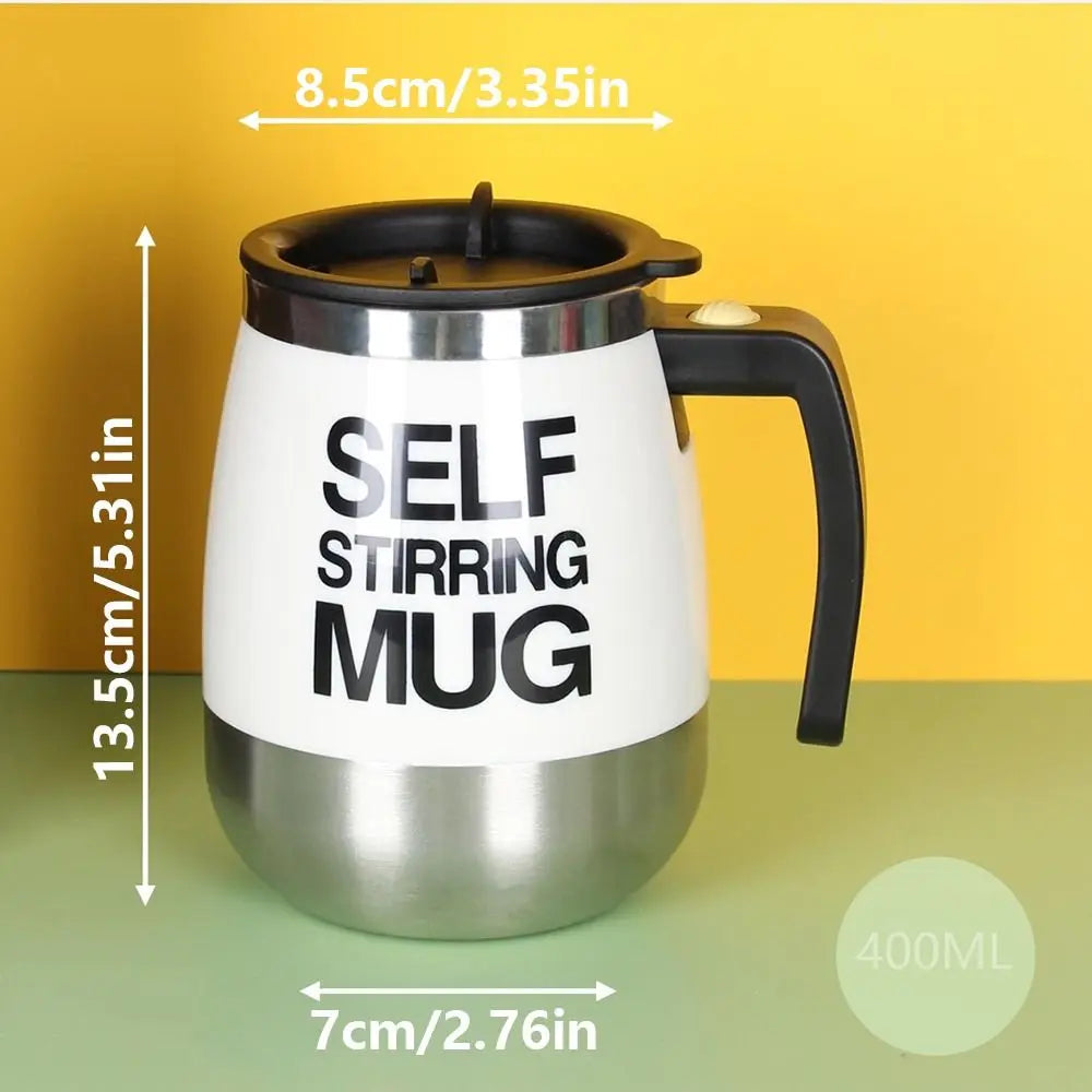 Taza Mezcladora Automática de Acero Inoxidable, Gran Capacidad, Aislamiento Térmico, Mezclador Eléctrico Inteligente, Mango Cómodo con Tapa