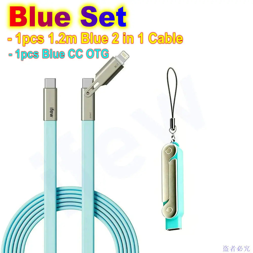 Quick Charge Flat Phone Charger Type C 240W Foldable Stand Fast Charging Kick Cable Stand Holder Cord for IPhone 17 16 Samsung