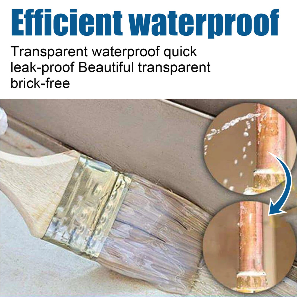 Sellador de reparación de fugas de pegamento de revestimiento impermeable transparente para azulejos de techo de balcón de baño pintura transparente Flexible de secado rápido 100g
