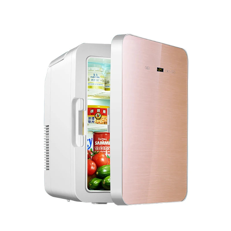 Mini refrigerador portátil de 12L para dormitorio de estudiantes, calefacción y refrigeración, cosméticos, coche, hogar, refrigeración y preservación de doble uso