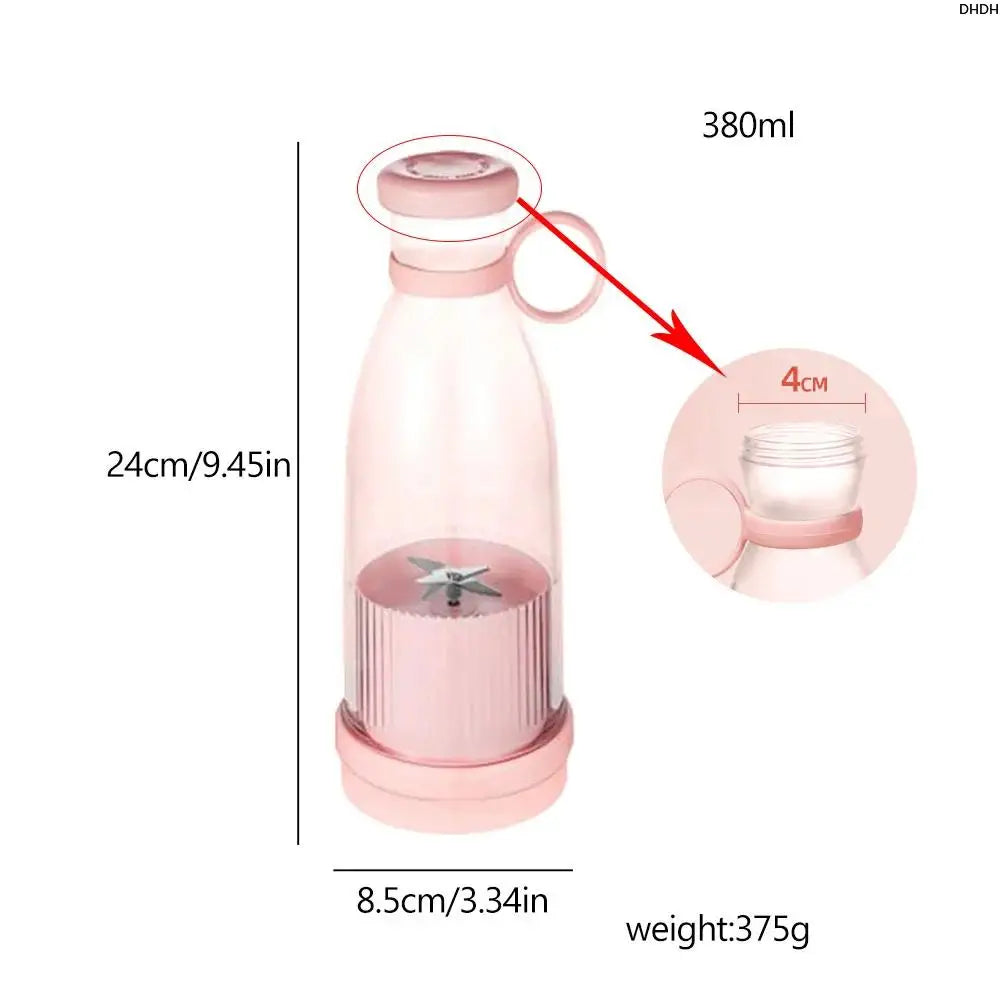 Mini Licuadora Portátil Recargable, Licuadora Eléctrica USB, Exprimidor de Frutas Frescas, Licuadora de 6 Cuchillas, Máquina para Hacer Smoothies y Hielo