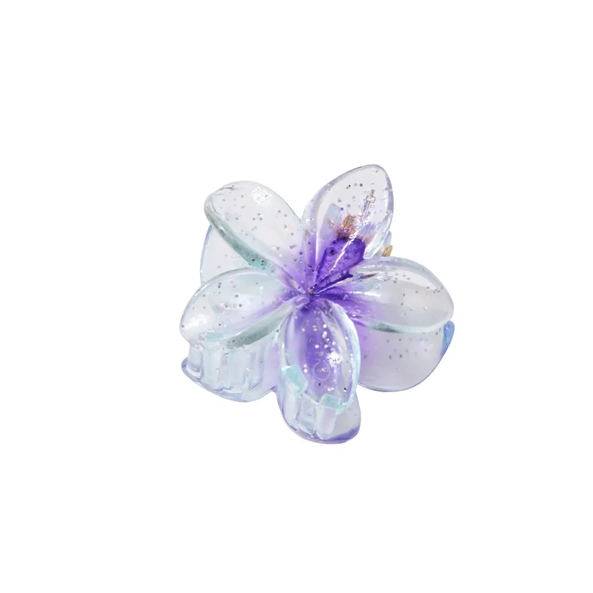 Nueva moda, Clip de garra de flor brillante para mujer, Clip de tiburón de cola de caballo dulce transparente, accesorios versátiles para el cabello para niña