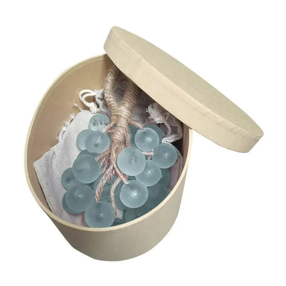 Jabón de uva hecho a mano con cuerda, jabón de uva, jabones aromáticos decorativos para lavarse las manos, baño, regalo de aire fresco para hombres y mujeres