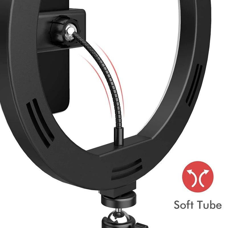 Luz LED para Selfie de 16/26/33cm, luces de fotografía con trípode, Control remoto por Bluetooth, anillo de luz regulable para vídeo, lámpara de relleno en vivo