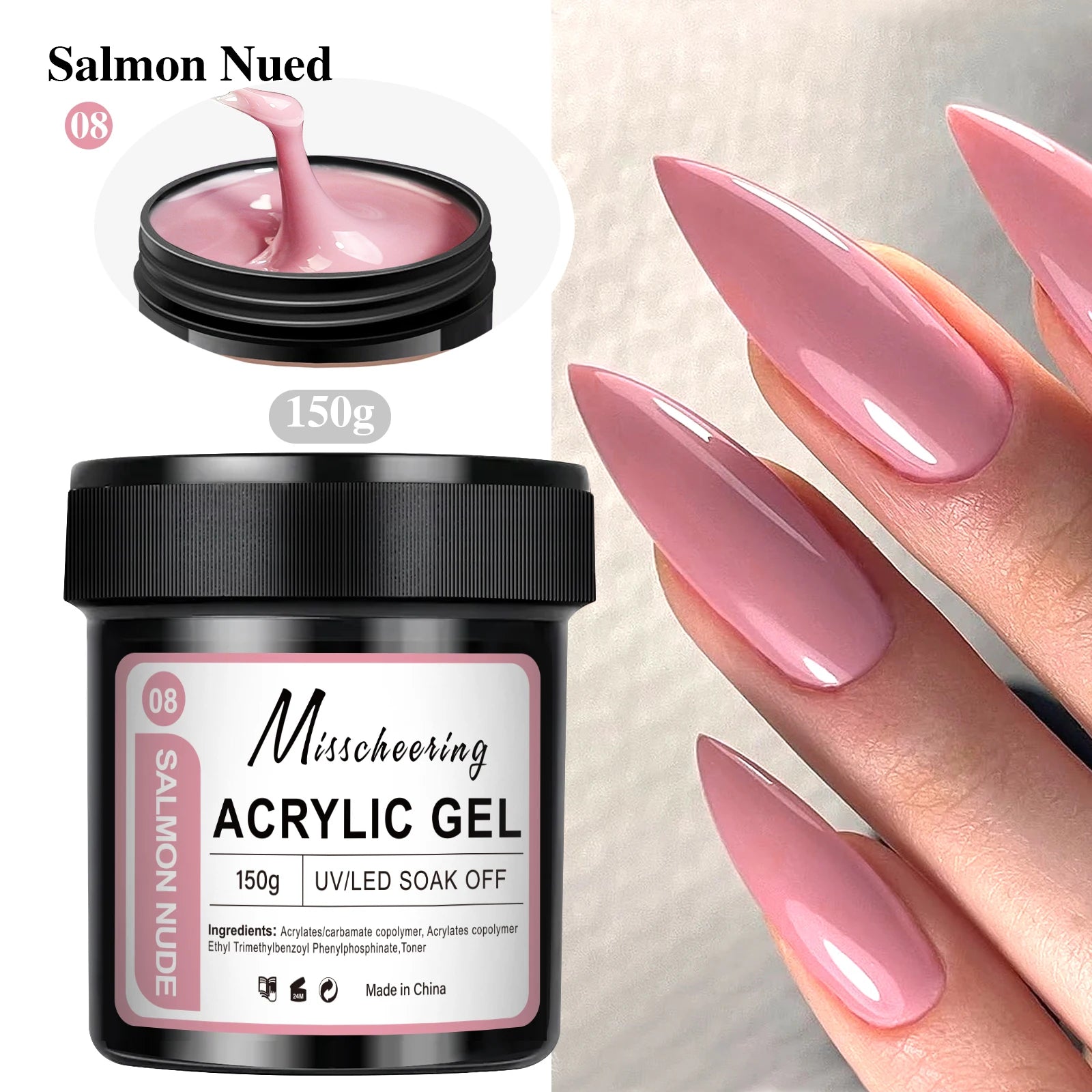 1 tarro 100/150g Gel de uñas de polietileno UV LED curado constructor de uñas Gel de extensión de uñas de cristal acrílico para uñas DIY en salón de casa