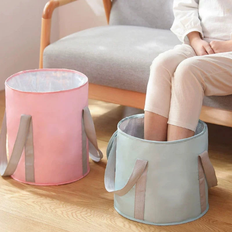 Bañera plegable portátil para remojar los pies con preservación del calor, lavabo profundo multifuncional, cubo para Spa para pies, masaje