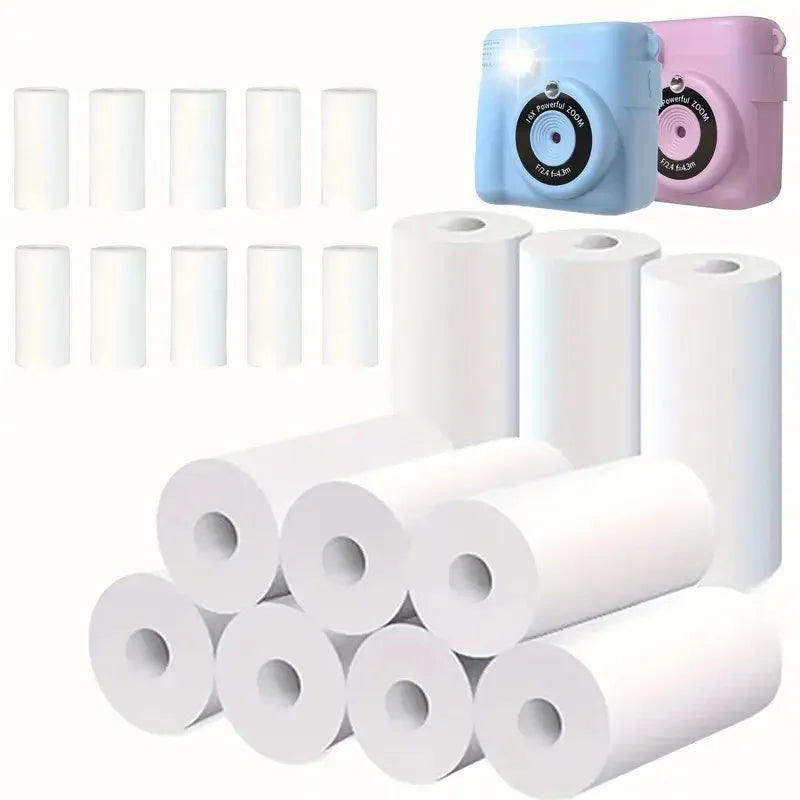 3-20 rollos de papel térmico de 57x25MM, cámara a color para niños, impresión instantánea, accesorios de repuesto para cámara infantil