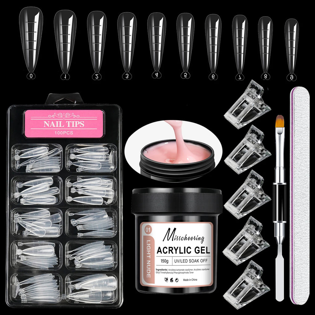 1 tarro 100/150g Gel de uñas de polietileno UV LED curado constructor de uñas Gel de extensión de uñas de cristal acrílico para uñas DIY en salón de casa