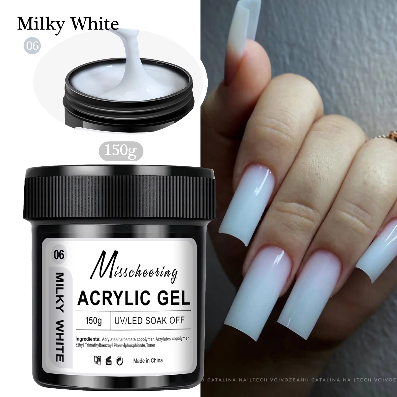 1 tarro 100/150g Gel de uñas de polietileno UV LED curado constructor de uñas Gel de extensión de uñas de cristal acrílico para uñas DIY en salón de casa