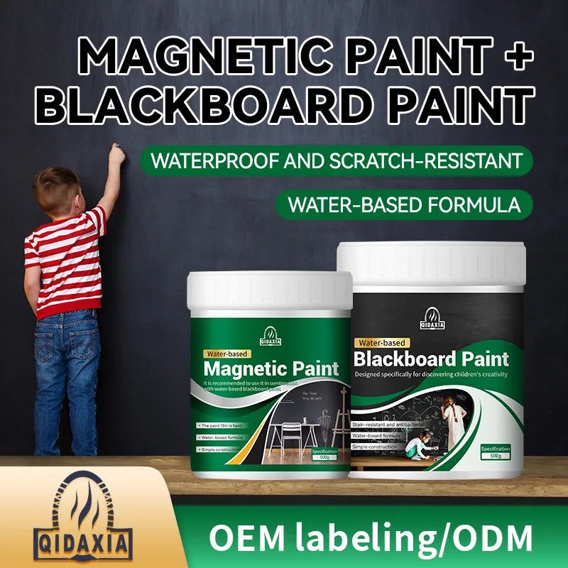 Pintura Magnética Para Aulas, Salas de Conferencia, Hogares, Guarderías, Pizarras Autoadhesivas, Revestimientos de Pared Negros a Base de Agua