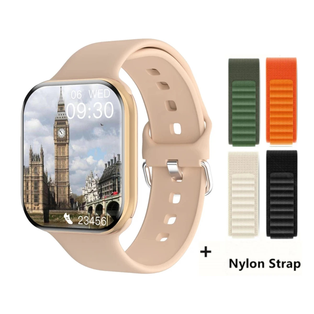 Smartwatch Series X con Llamadas Bluetooth, NFC, Monitoreo de Sueño y Presión Arterial, Carga Inalámbrica, Compatible con Android y iPhone