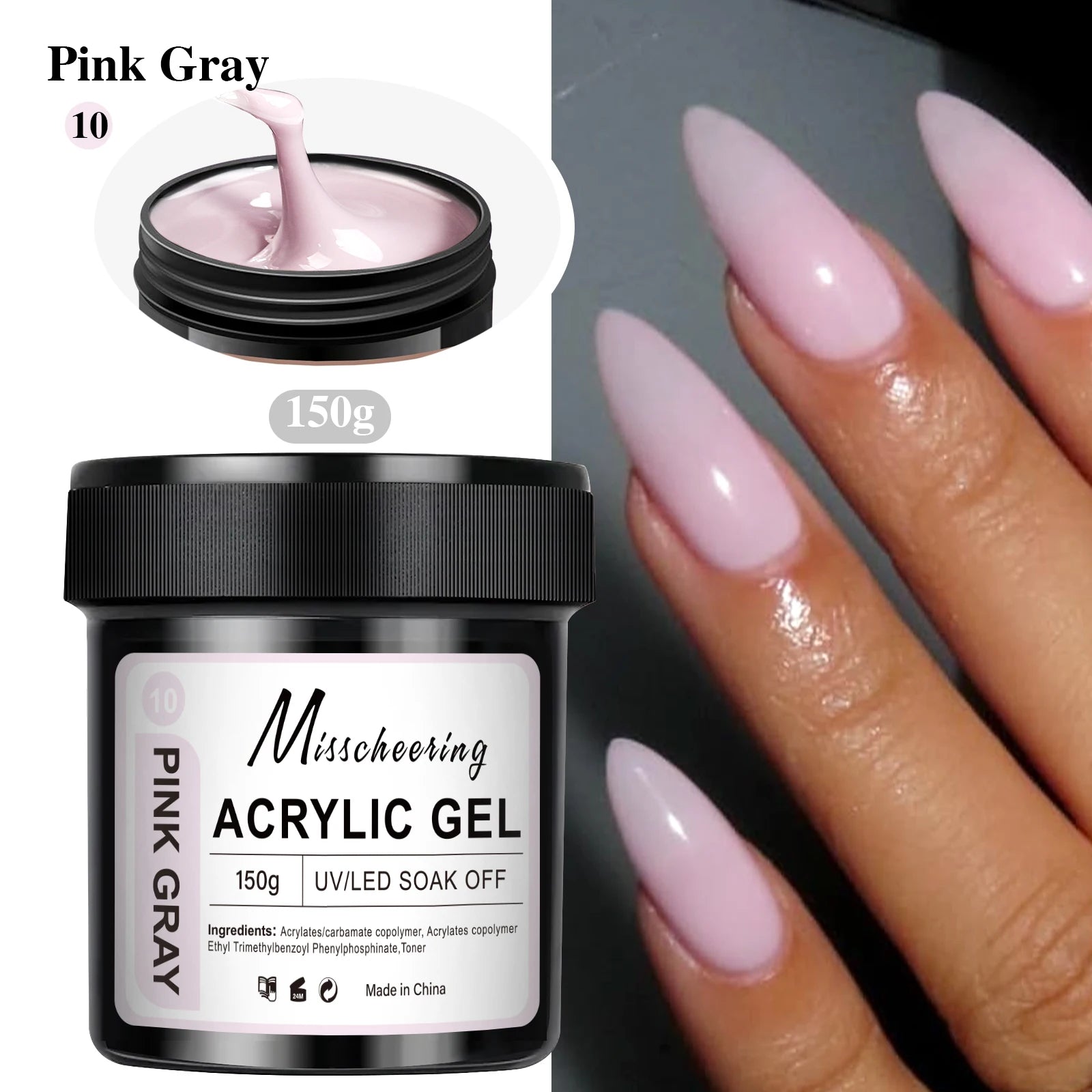 1 tarro 100/150g Gel de uñas de polietileno UV LED curado constructor de uñas Gel de extensión de uñas de cristal acrílico para uñas DIY en salón de casa